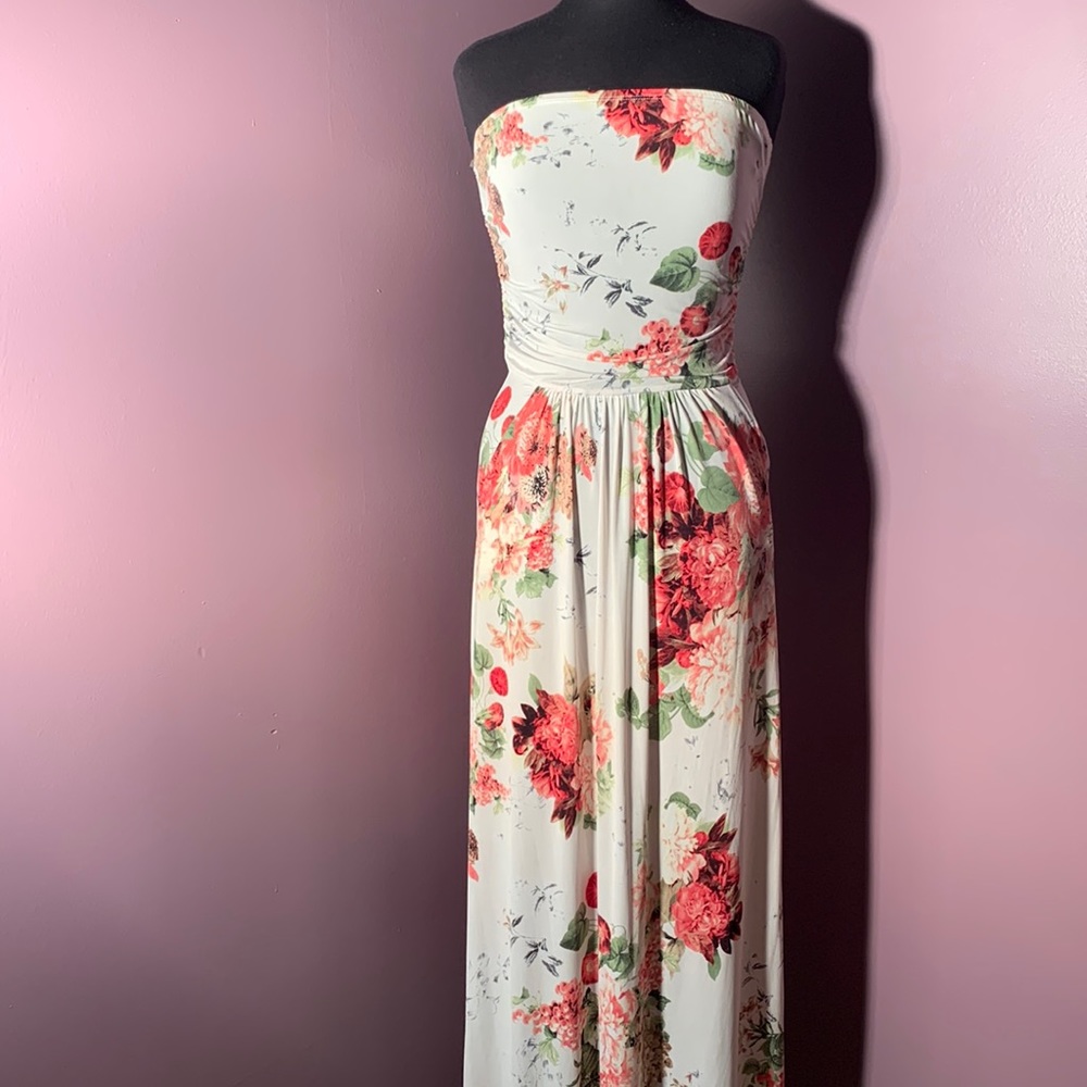 Gorilla Cat NWOT Long, Strapless Dress